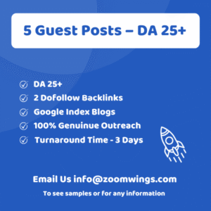 5 GUEST POSTS - DA 25+