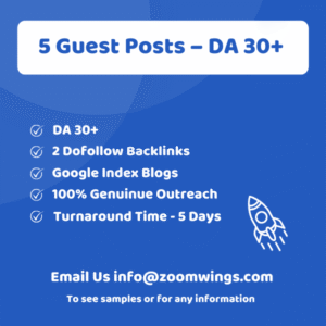 5 GUEST POSTS - DA 30+