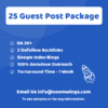 Premium – 25 Guest Post Package