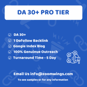 Blogger Outreach - DA 30+ PRO TIER