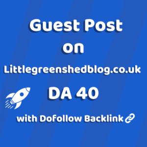 Image of Littlegreenshedblog.co.uk for guest post product