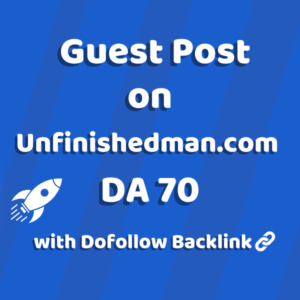 Image of Unfinishedman.com for guest post product